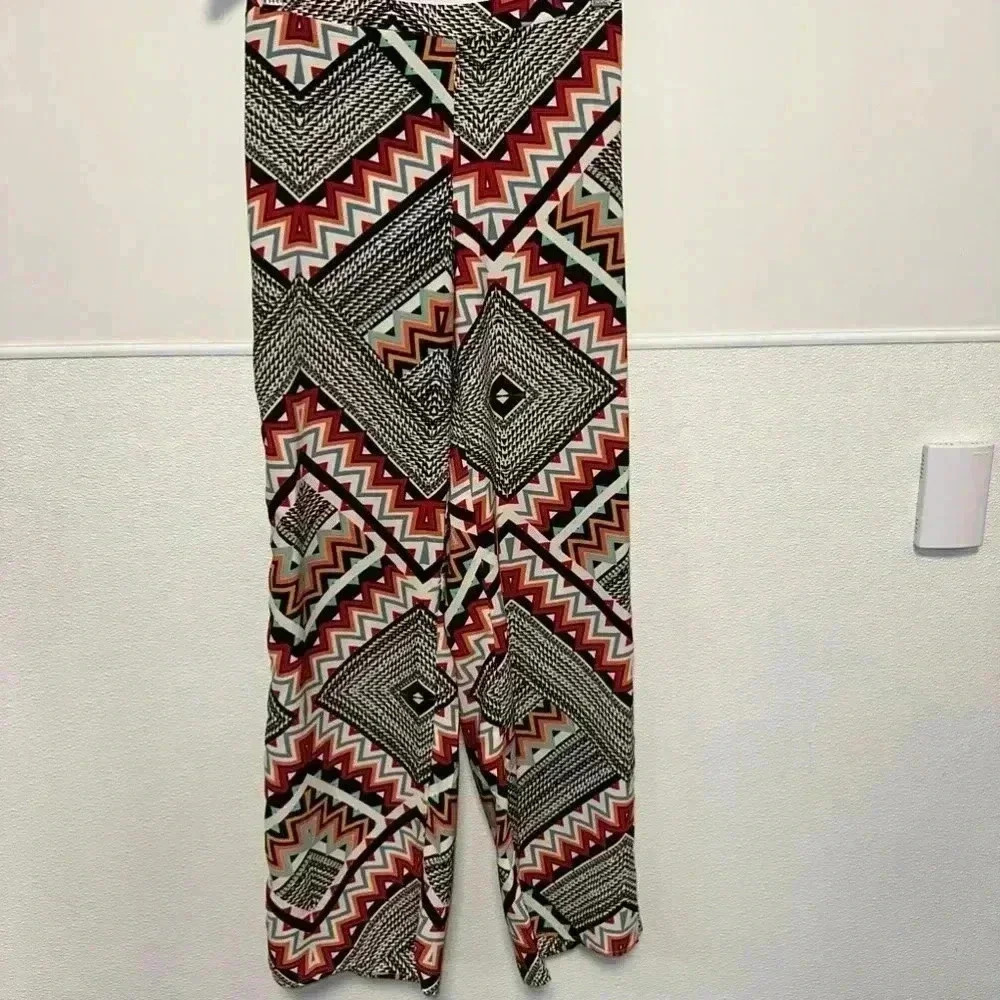 Stoosh Boho Palazzo Wide Leg Pants / Woman’s Small / Multicolored